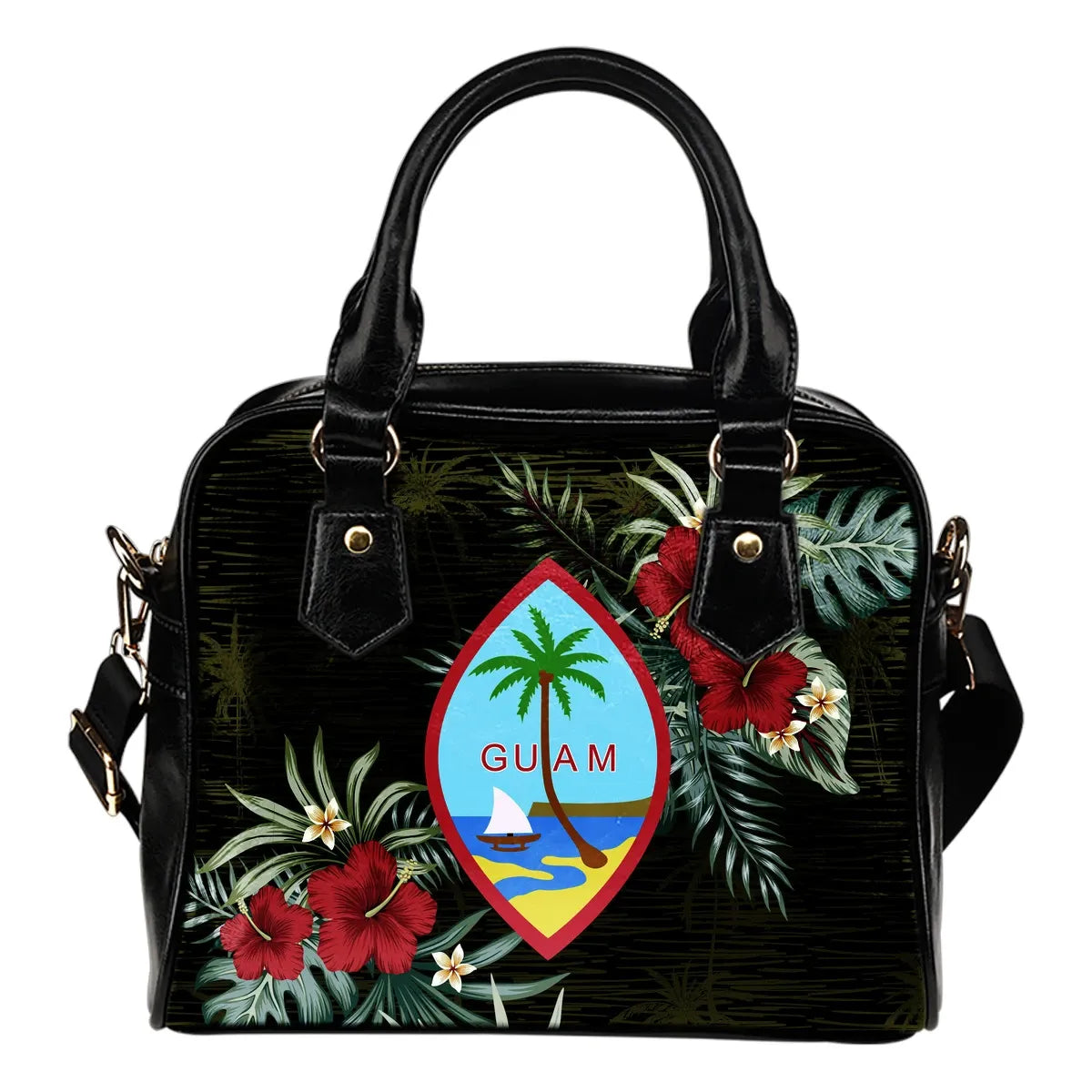 Guam Hibiscus Shoulder Handbag