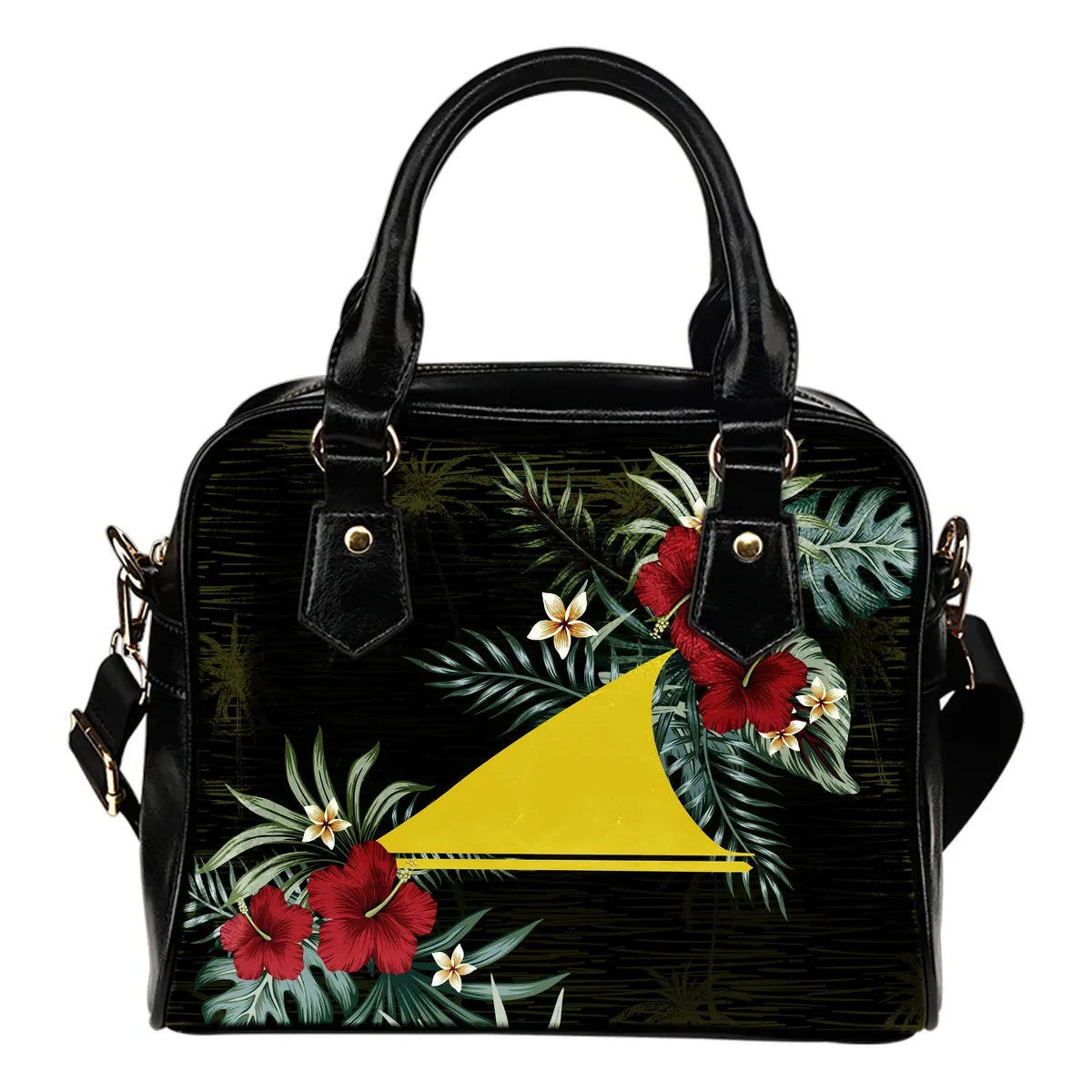 Tokelau Hibiscus Shoulder Handbag