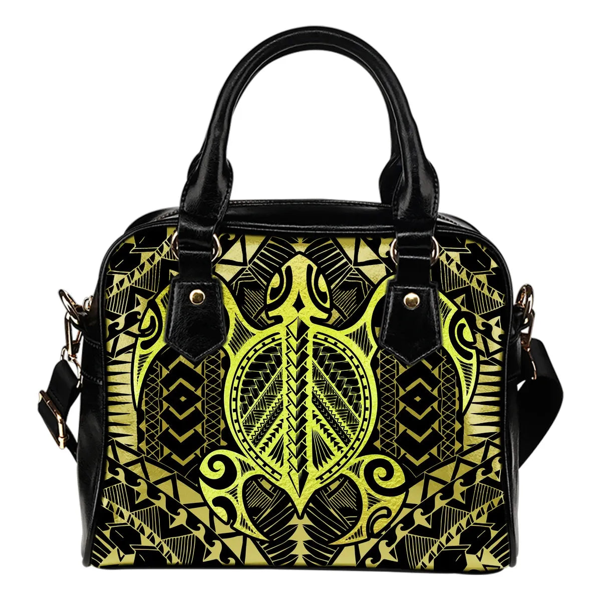 Polynesian Turtle Shoulder Handbag Gold