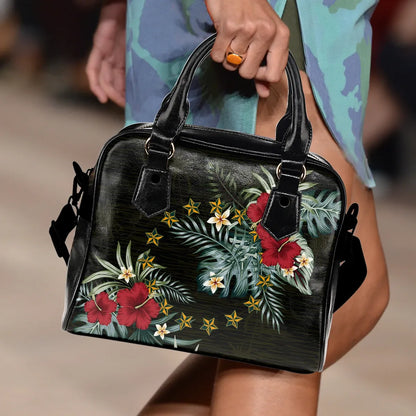 Cook Islands Hibiscus Shoulder Handbag