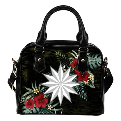 Nauru Hibiscus Shoulder Handbag