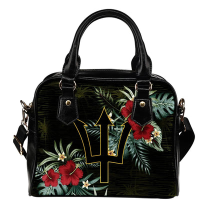Barbados Hibiscus Shoulder Handbag