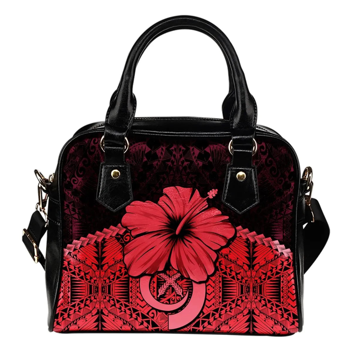 Vanuatu Shoulder Handbag Hibiscus Red