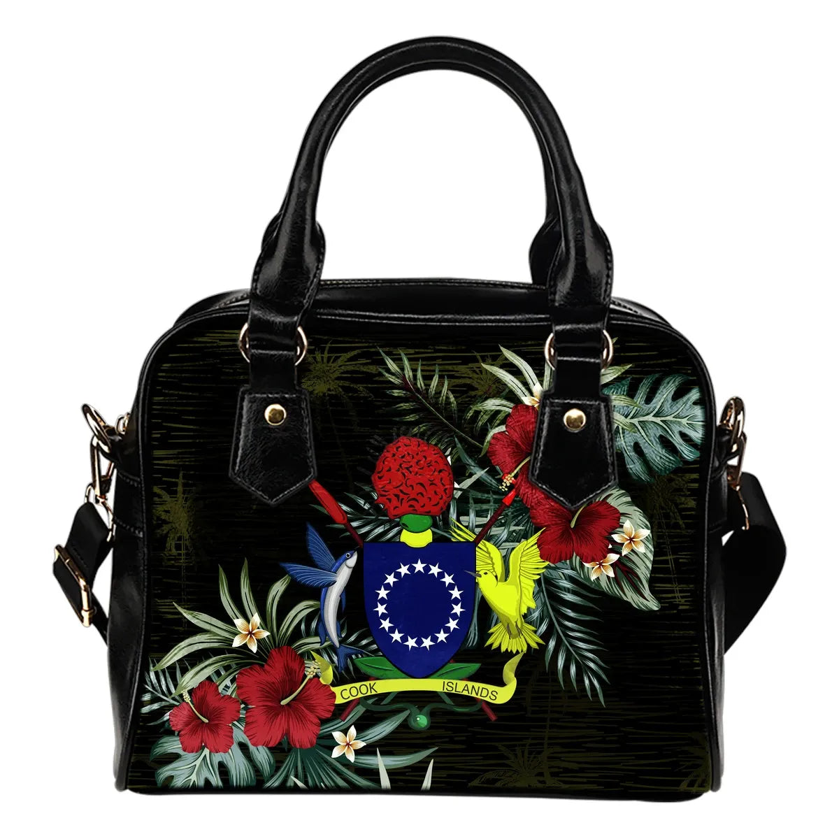 Cook Islands Hibiscus Shoulder Handbag