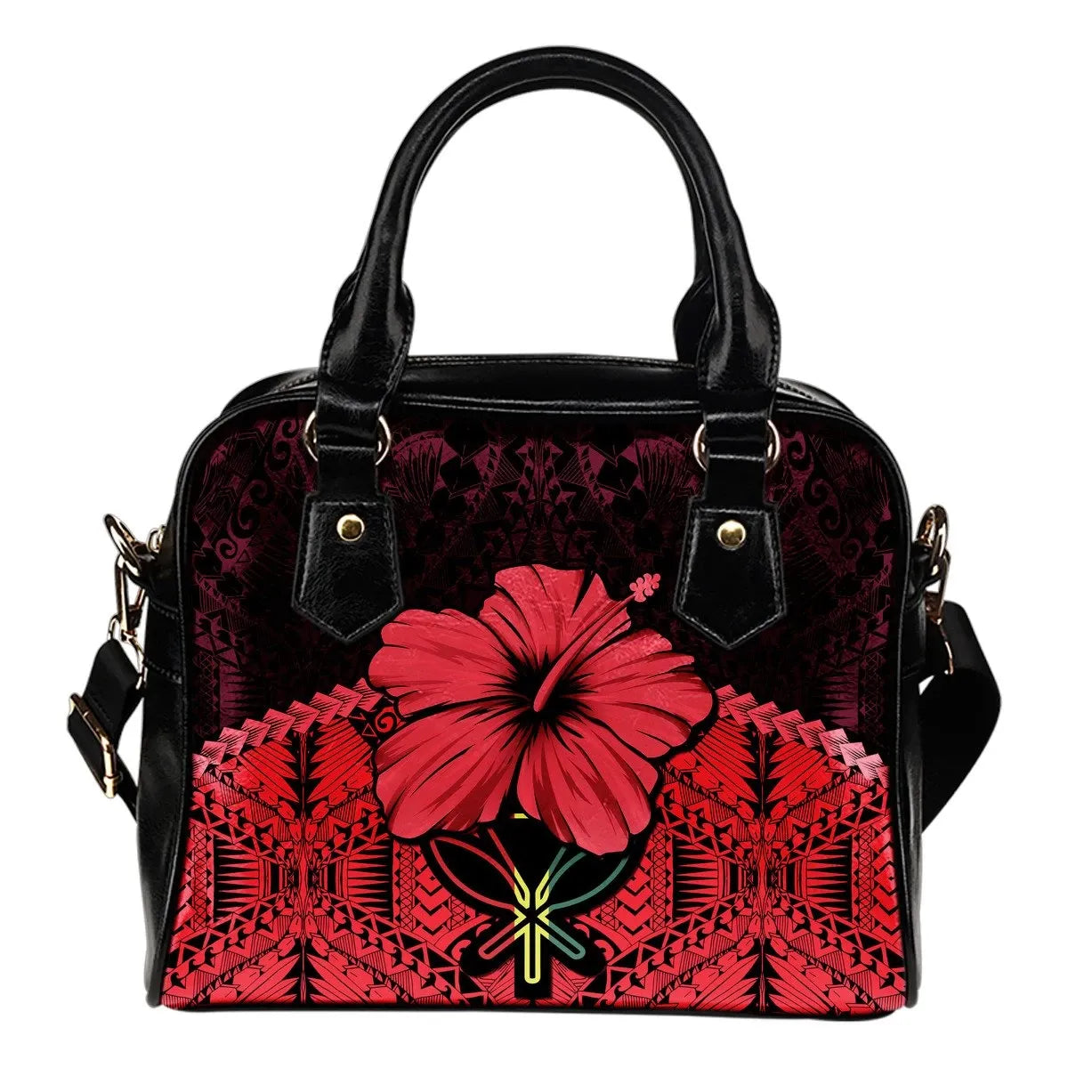 Hawaii Shoulder Handbag Hibiscus Red