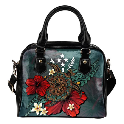 Kosrae Shoulder Handbag Blue Turtle Tribal