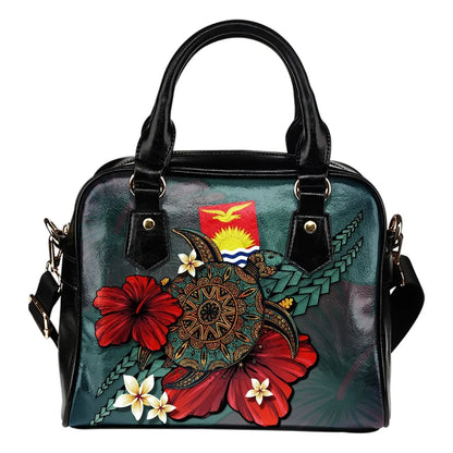 Kiribati Shoulder Handbag Blue Turtle Tribal