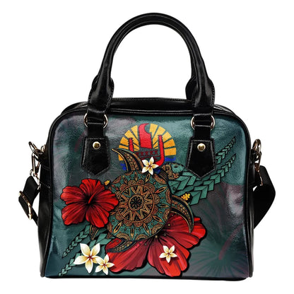 Tahiti Shoulder Handbag Blue Turtle Tribal