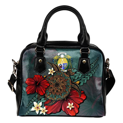 Nauru Shoulder Handbag Blue Turtle Tribal