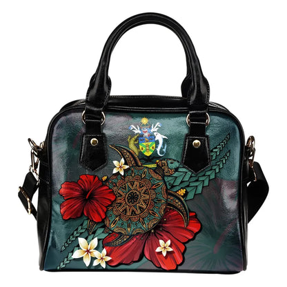 Solomon Islands Shoulder Handbag Blue Turtle Tribal