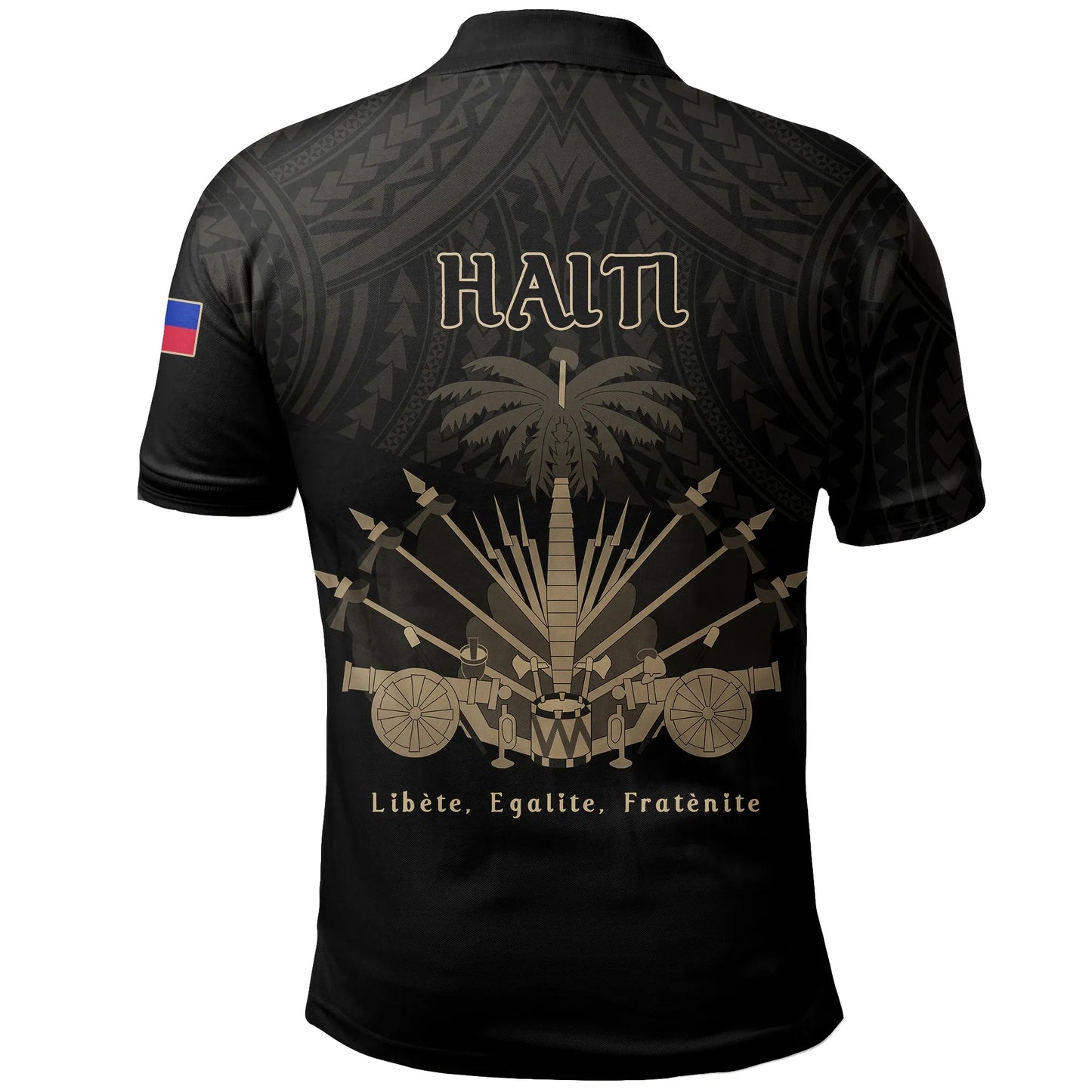 Haiti Polo Shirt Polynesian Neg Maron