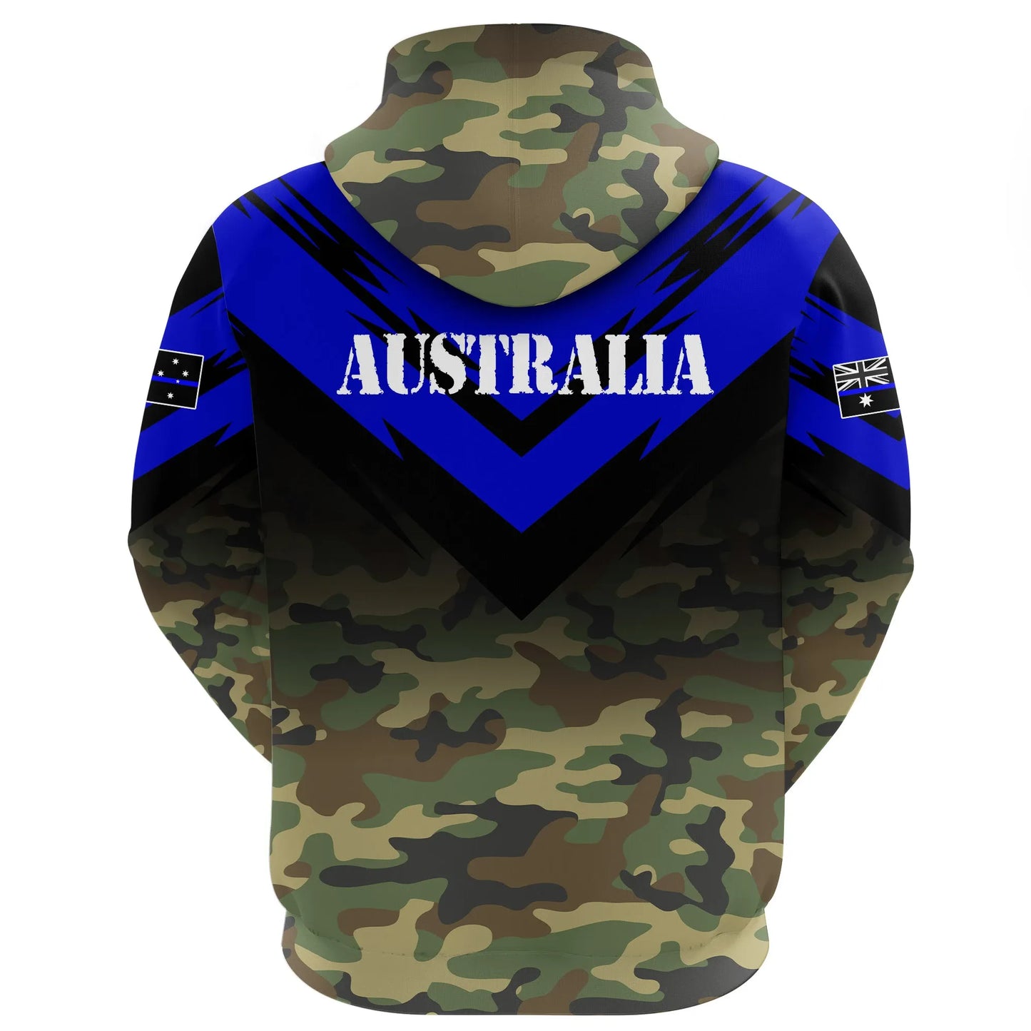 Australia Flag Zip Hoodie Based Version Of The Thin Blue Line Symbol 5