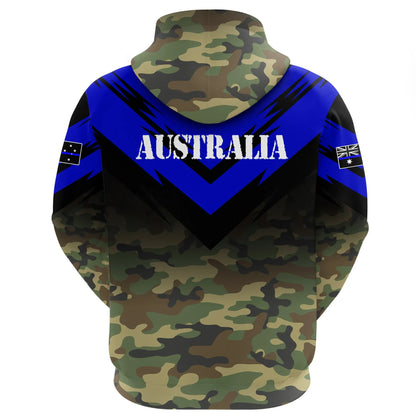 Australia Flag Zip Hoodie Based Version Of The Thin Blue Line Symbol 5