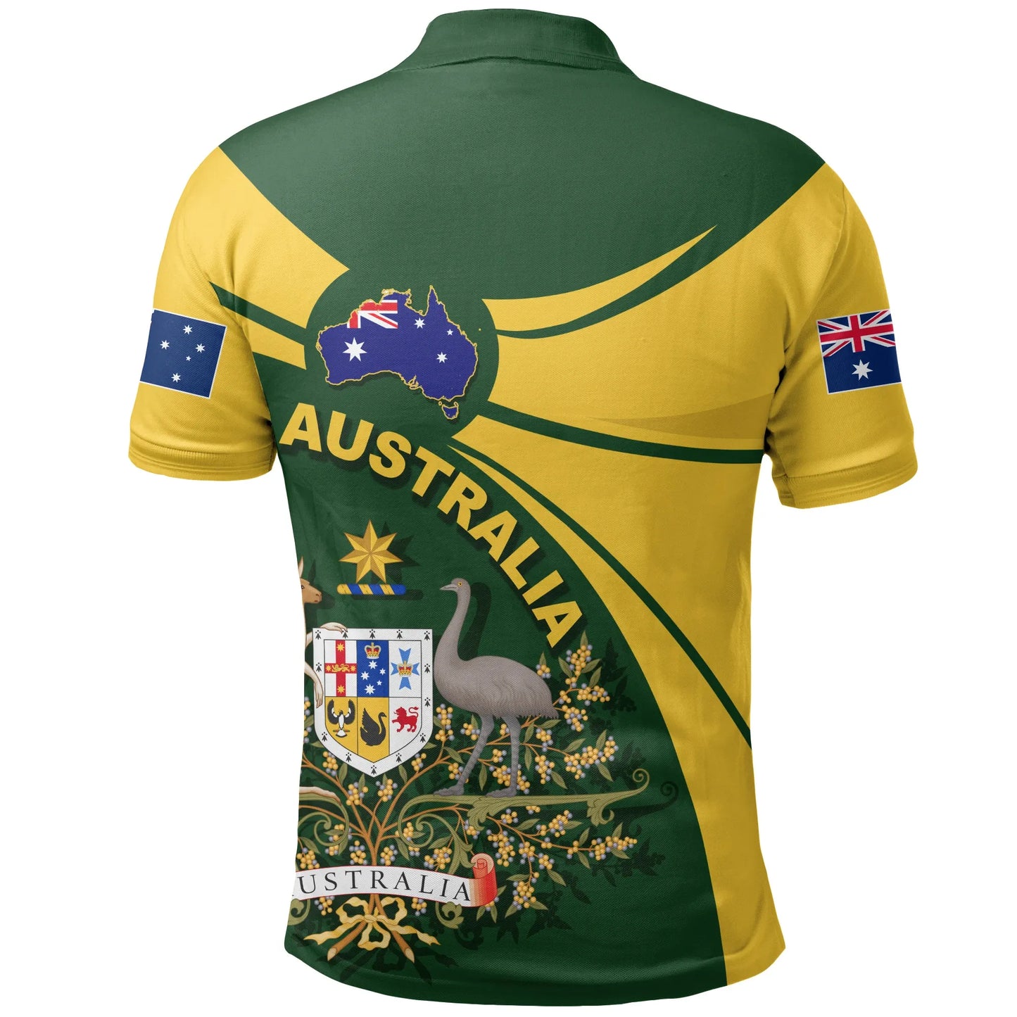 Australia Polo Shirt, Australia Round Coat Of Arms