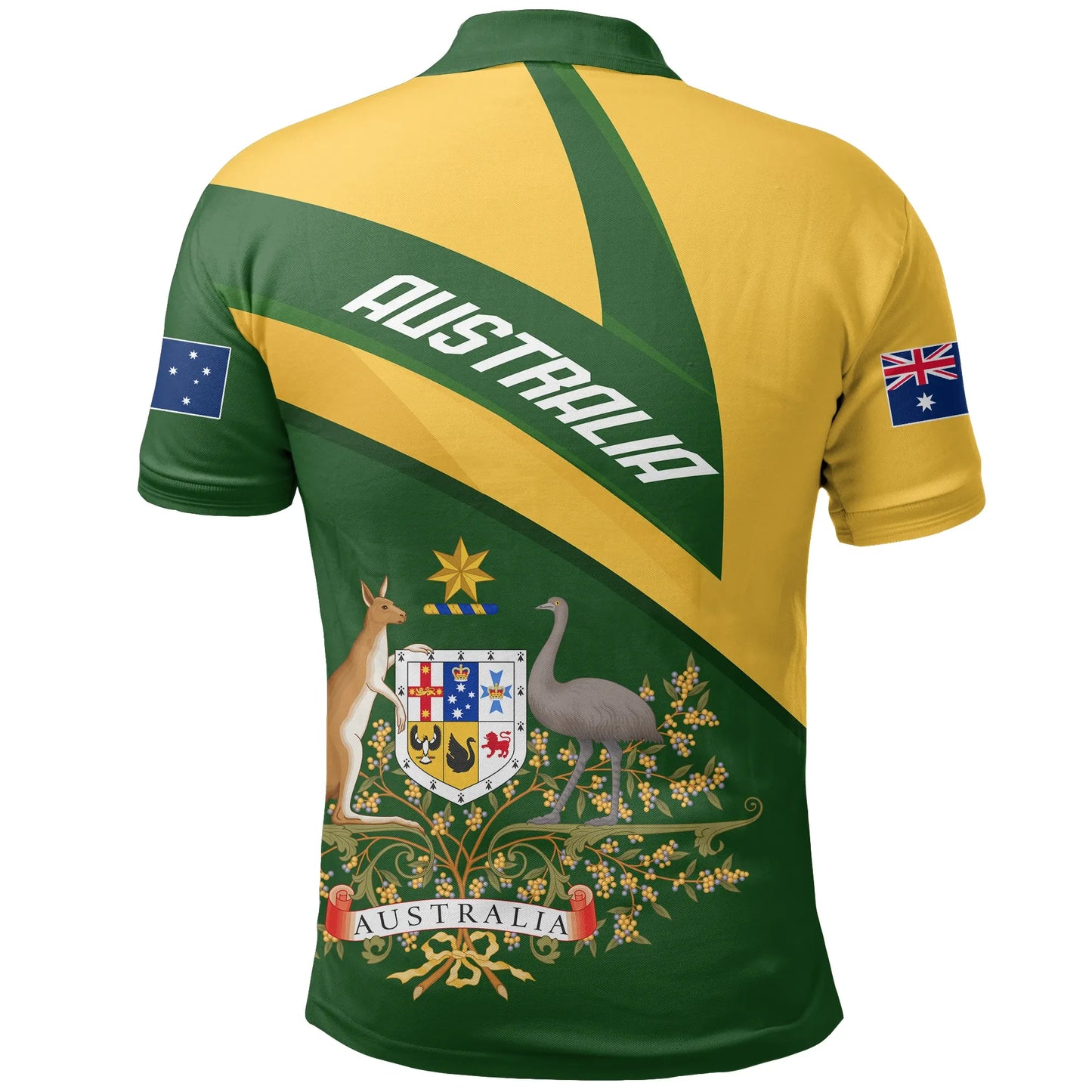 Australia Polo Shirt, Australia Coat Of Arms Active Sport