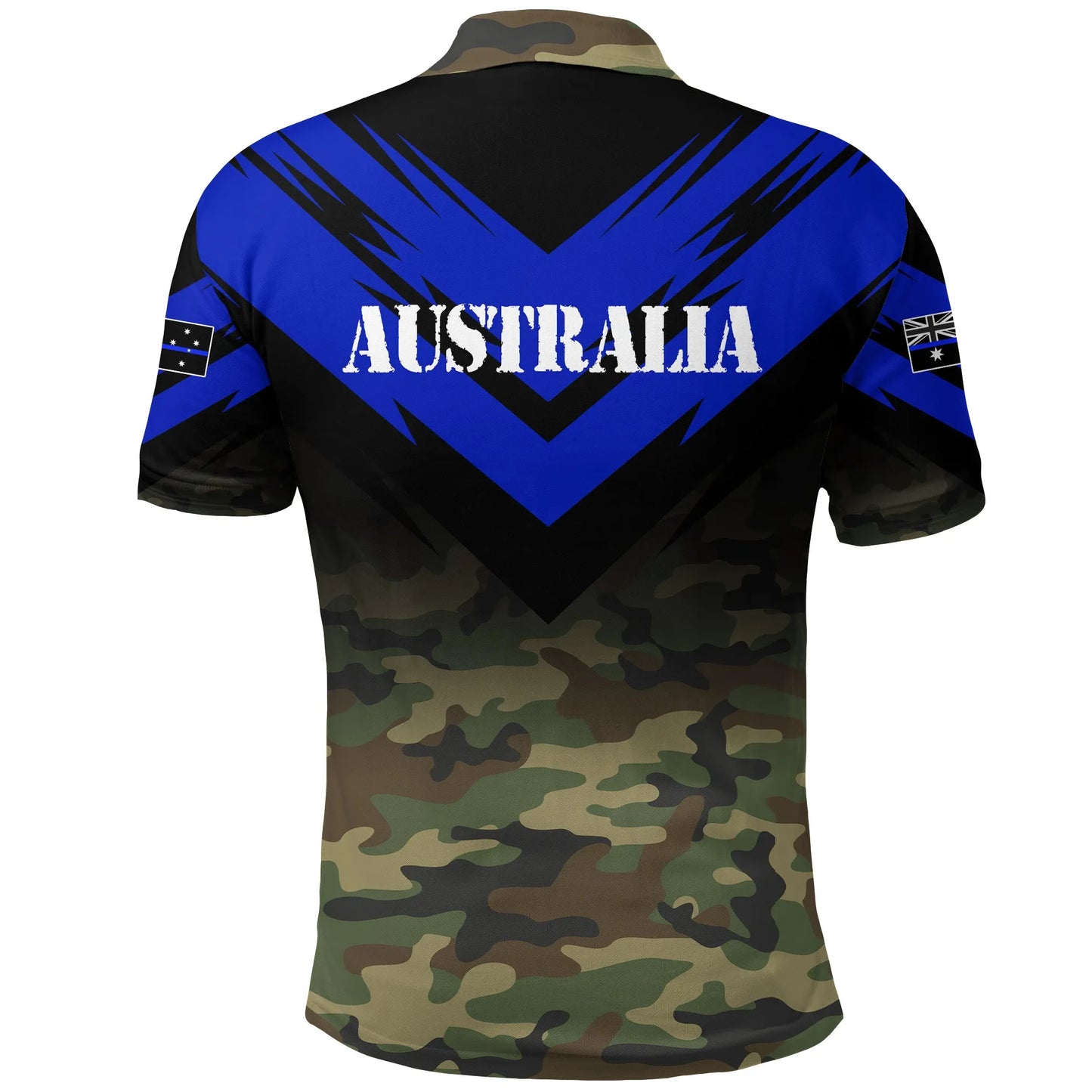 Australia Flag Polo Shirt Based Version Of The Thin Blue Line Symbol
