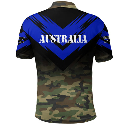 Australia Flag Polo Shirt Based Version Of The Thin Blue Line Symbol