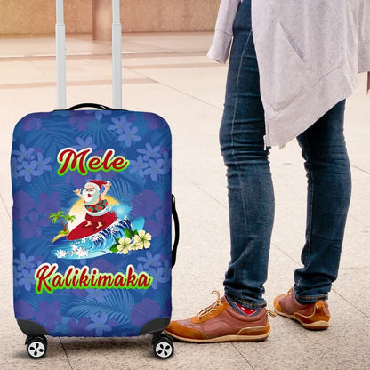 Hawaii Mele Kalikimaka Luggage Cover, Christmas Tropical Suitcase Covers