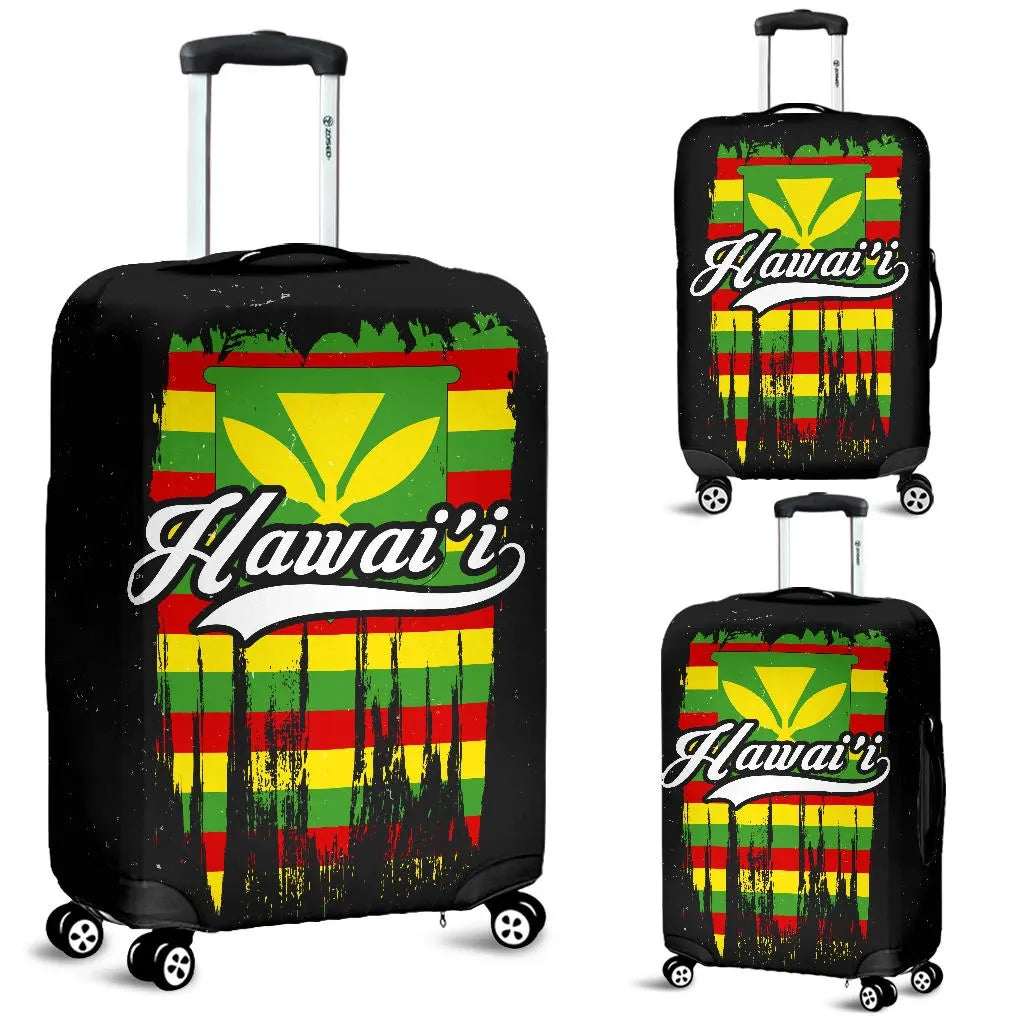 Hawaii Grunge Flag Luggage Cover