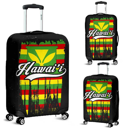 Hawaii Grunge Flag Luggage Cover