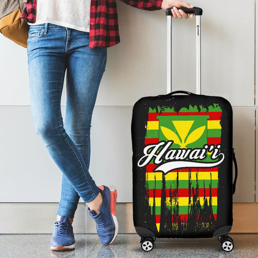 Hawaii Grunge Flag Luggage Cover