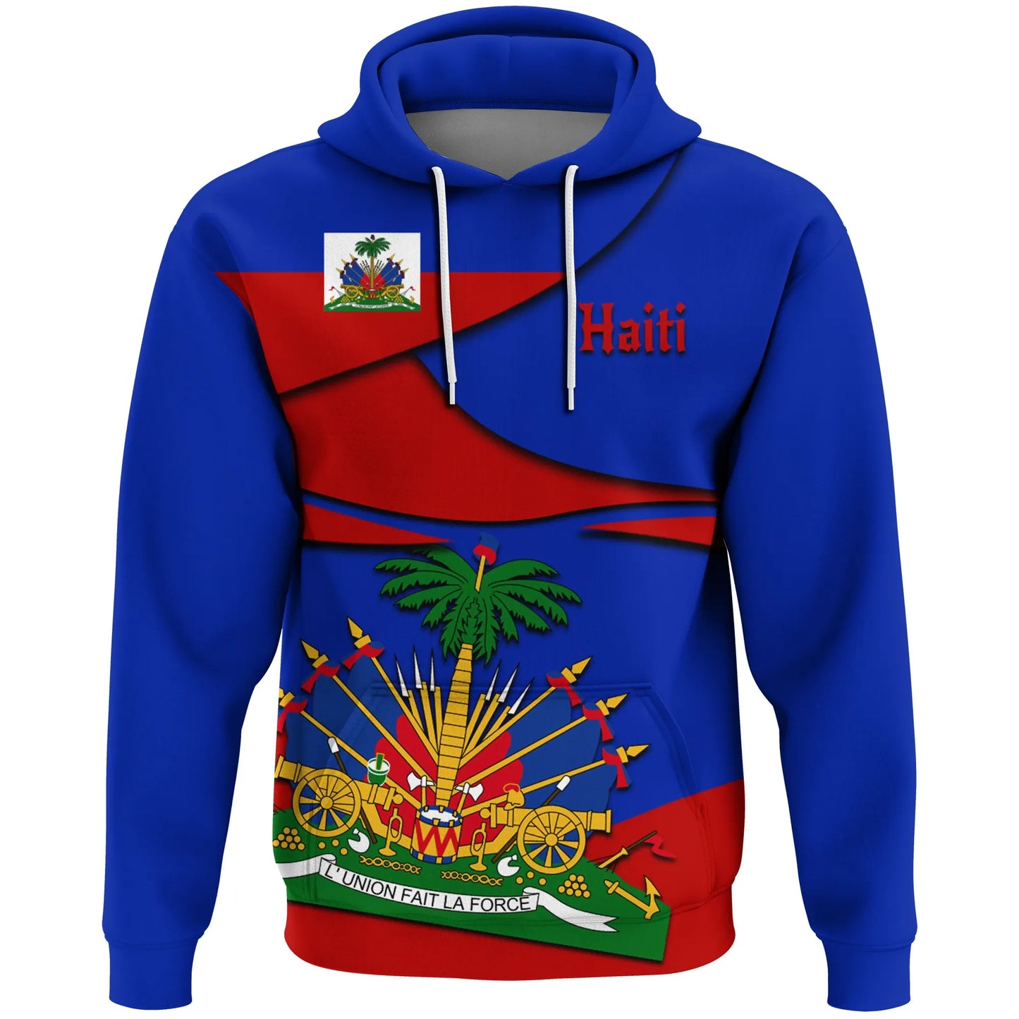 Haiti Hoodie Coat Of Arms Blue Unisex Haiti Hoodie