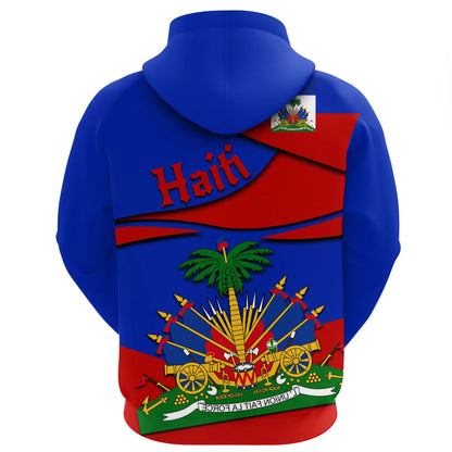 Haiti Hoodie Coat Of Arms Blue Unisex Haiti Hoodie