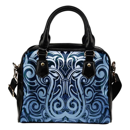 Maori Blue Pattern Shoulder Handbag
