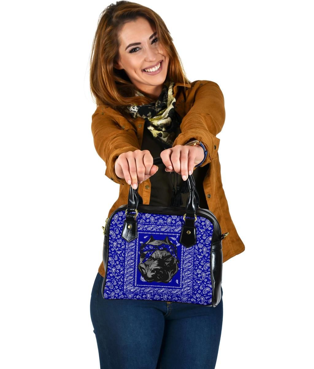 Crips Gang Bulldog Shoulder Handbag