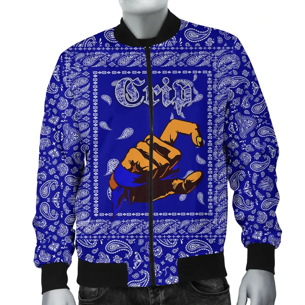 Crips Gang Bulldog Bomber Jacket