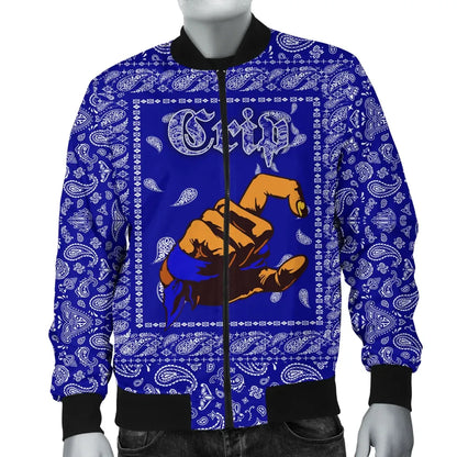 Crips Gang Skull Bomber Jacket