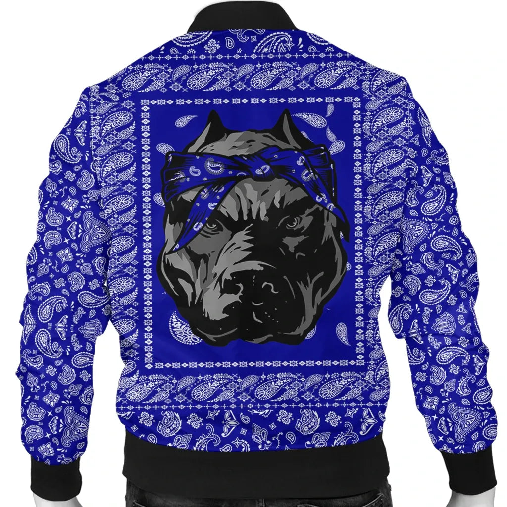Crips Gang Bulldog Bomber Jacket