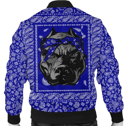 Crips Gang Bulldog Bomber Jacket