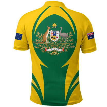 Australia Polo Shirt Action Flag Yellow