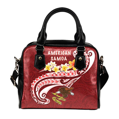 American Samoa Shoulder Handbag As Seal Polynesian Patterns Plumeria