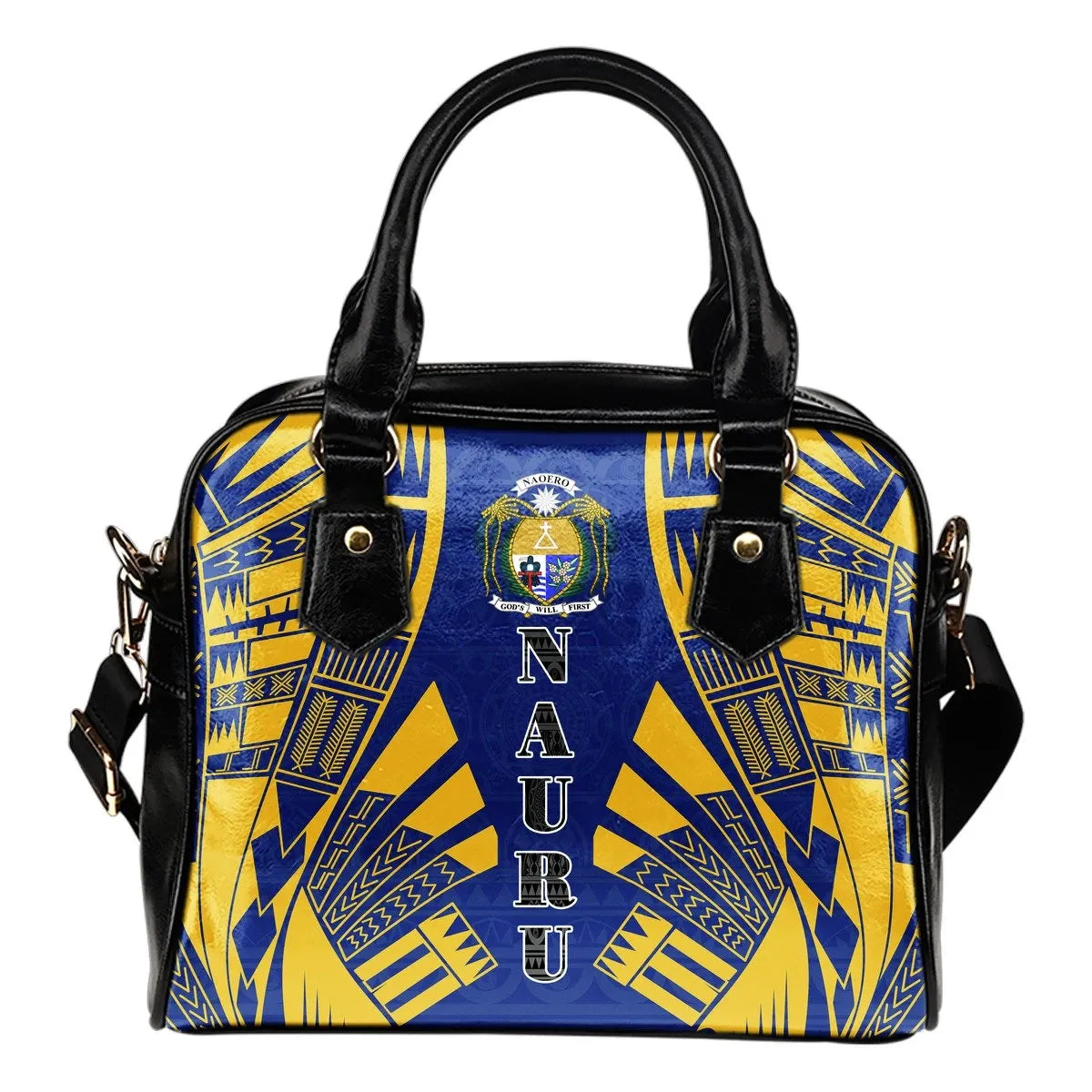Nauru Shoulder Handbag Polynesian Tattoo Flag 0