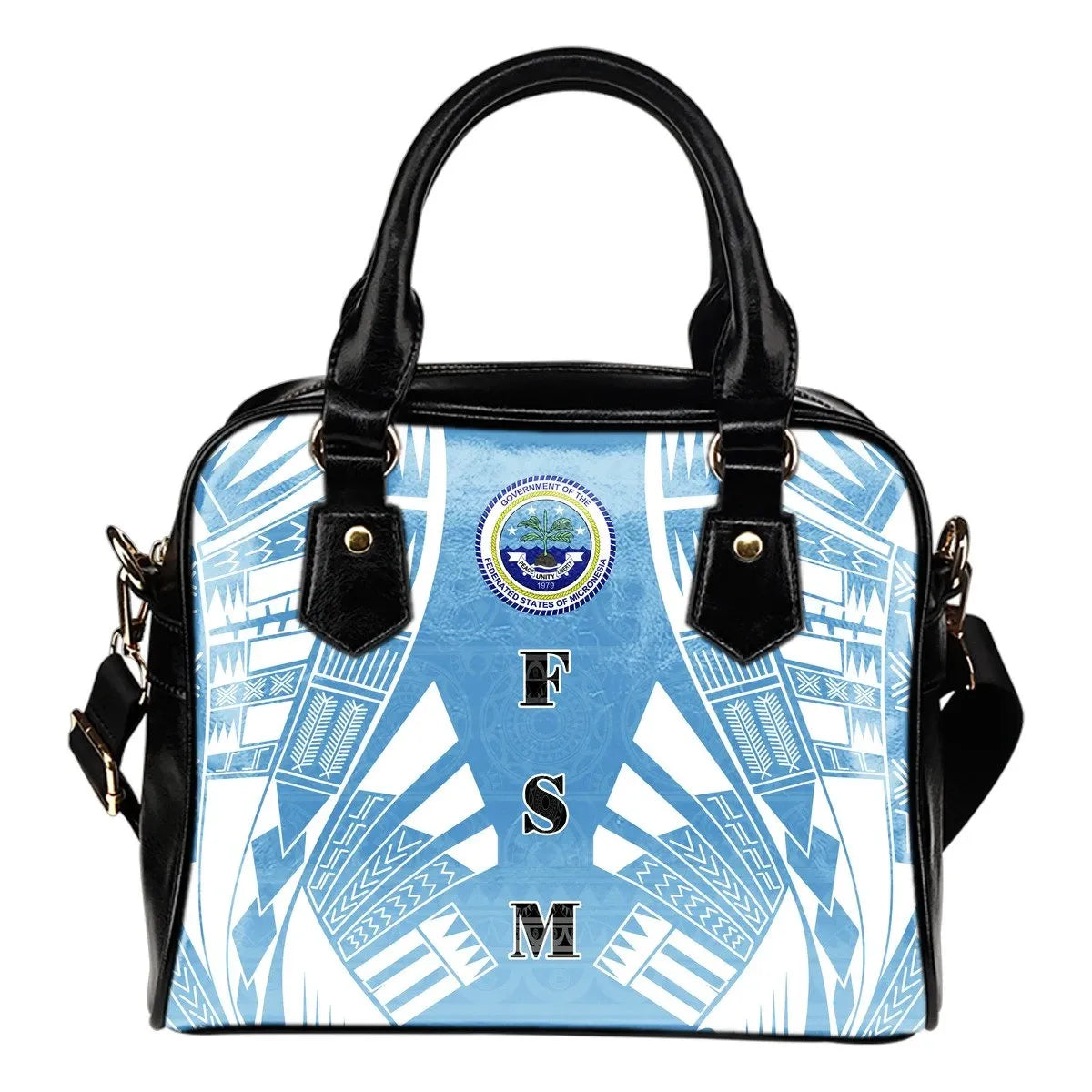 Federated States Of Micronesia Shoulder Handbag Polynesian Tattoo Flag 0