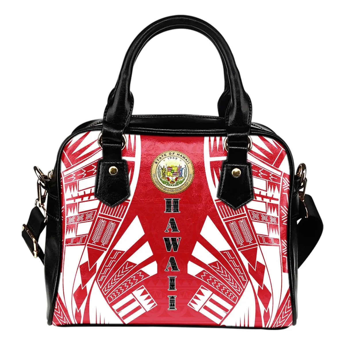 Hawaii Shoulder Handbag Polynesian Tattoo Flag 0