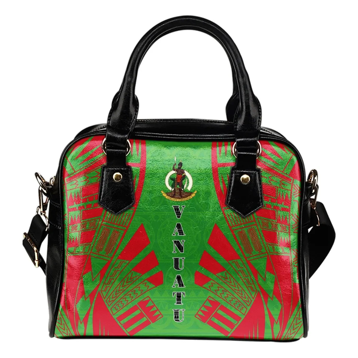 Vanuatu Shoulder Handbag Polynesian Tattoo Flag 0