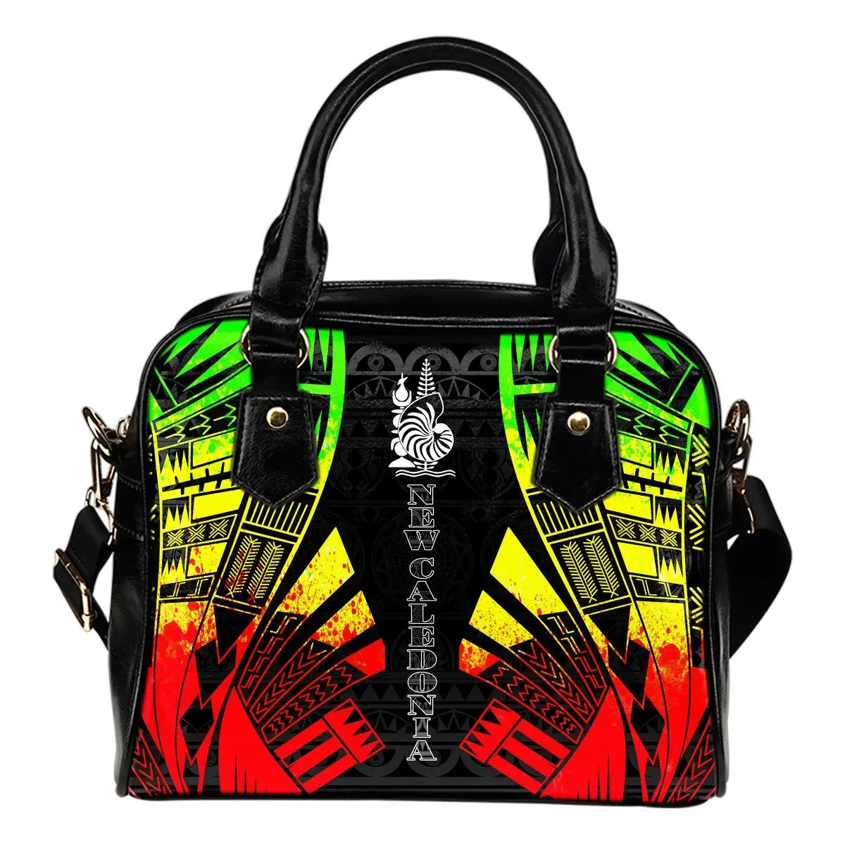 New Caledonia Shoulder Handbag Polynesian Tattoo Reggae 0