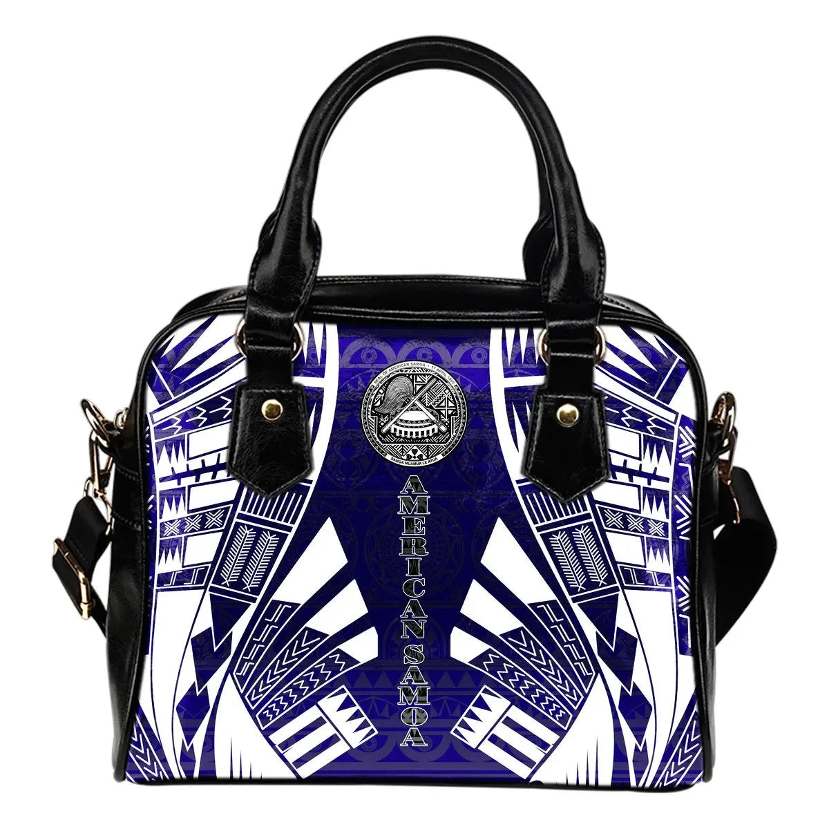 American Samoa Shoulder Handbag Polynesian Tattoo Flag 0
