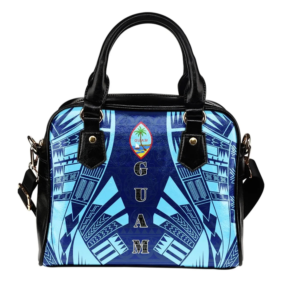 Guam Shoulder Handbag Polynesian Tattoo Flag 0
