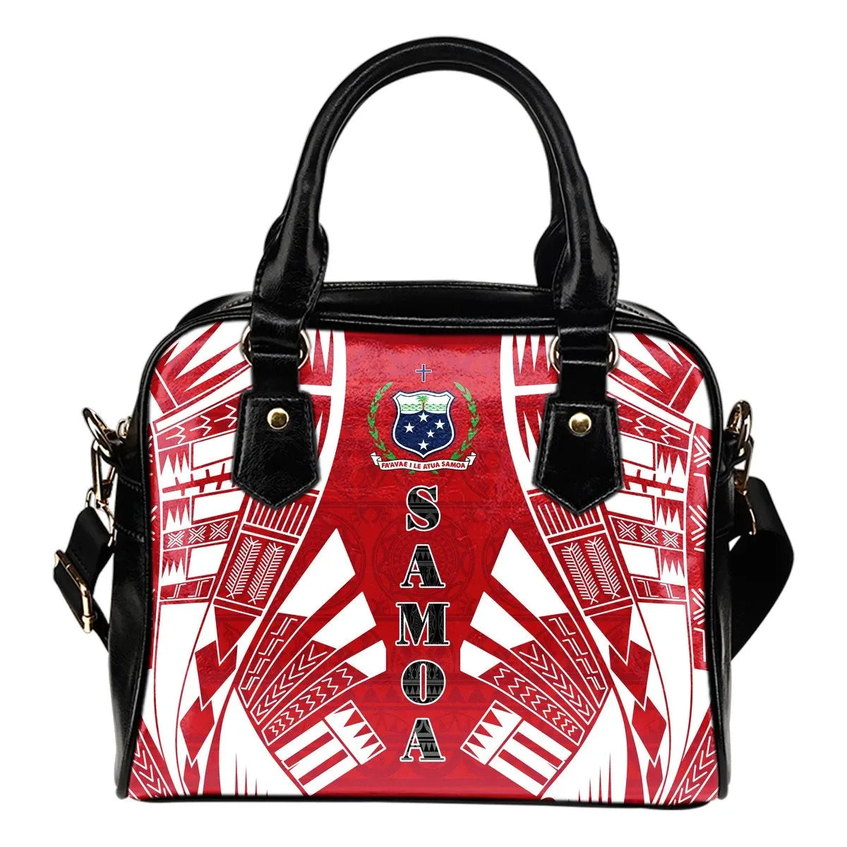 Samoa Shoulder Handbag Polynesian Tattoo Flag 0