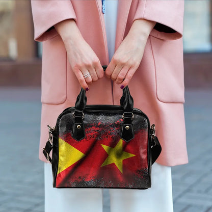Tigray Shoulder Handbag National Flag Grunge Style