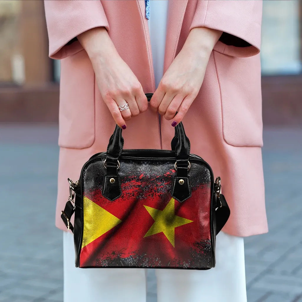 Tigray Shoulder Handbag National Flag Grunge Style