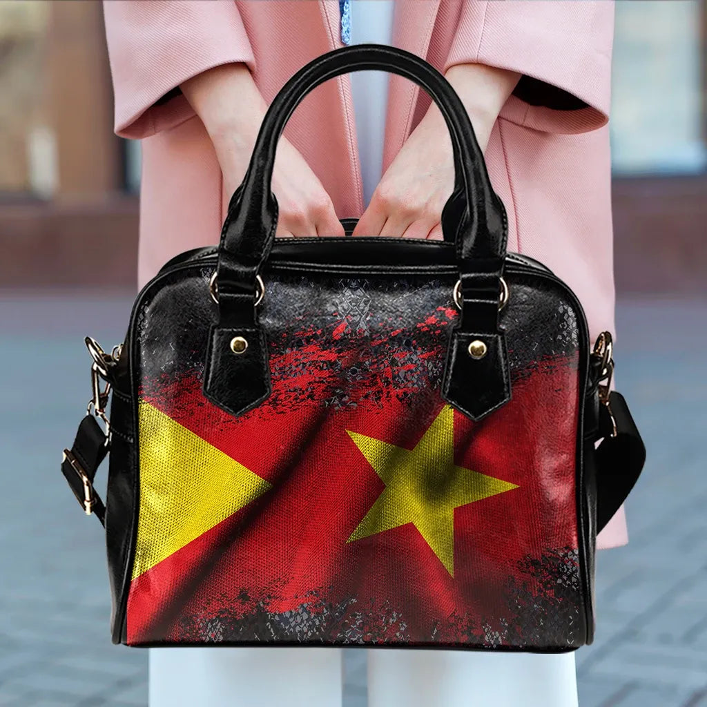 Tigray Shoulder Handbag National Flag Grunge Style