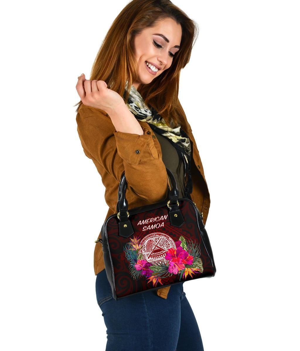 American Samoa Shoulder Handbag Coat Of Arm With Polynesian Patterns