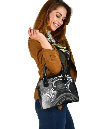 Samoa Shoulder Handbag Samoa Seal Wave Style Black