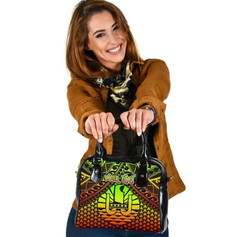 Polynesian Tahiti Personalised Shoulder Handbag Reggae Vintage Polynesian Patterns