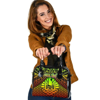 Polynesian Tahiti Personalised Shoulder Handbag Reggae Vintage Polynesian Patterns